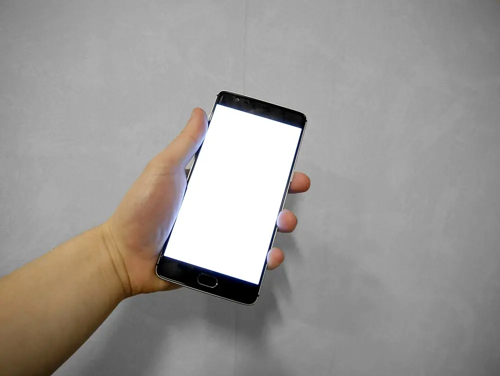 mano sosteniendo un celular